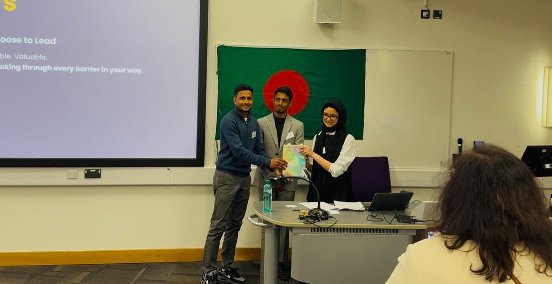 International Recognition – Award Abroad with Bangladesh Flag